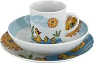 Miseczki i talerzyki dla dzieci - Lubiana Zestaw naczyń dla dzieci Kaczuszki porcelanowy - miniaturka - grafika 1