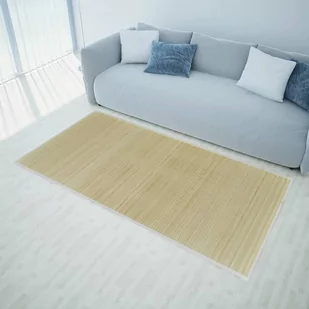 vidaXL Naturalny, prostokątny dywan bambusowy, 150x200 cm - Dywany - miniaturka - grafika 1
