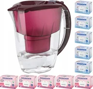 Dzbanki filtrujące - Dzbanek filtrujący Aquaphor Amethyst 2,8 l + 10 wkładów 5 + 5Mg, wiśniowy - miniaturka - grafika 1