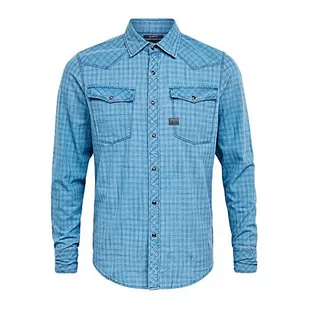 G-STAR RAW Koszula męska 3301 Slim, Wielokolorowy (Sun Faded Bronze Green Check D16621-c122-b667), S - Koszule męskie - miniaturka - grafika 1