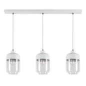 Lampy sufitowe - Britop Skandynawska LAMPA wisząca AMARETTO 15800302 szklana OPRAWA zwis loftowy przezroczysty biały - miniaturka - grafika 1