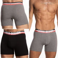 Majtki męskie - LAMA 1052SZG bokserki męskie dopasowane szorty z BAWEŁNY 2-PAK - L - miniaturka - grafika 1