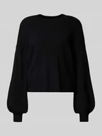 Swetry damskie - Sweter z dzianiny o kroju regular fit z mieszanki wiskozy model ‘NANCY’ - miniaturka - grafika 1