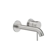 Baterie umywalkowe - Bateria umywalkowa podtynkowa ścienna Flint srebrny Armatura Kraków - miniaturka - grafika 1