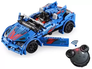 Klocki Konstrukcyjne Auto Sportowe Niebieskie Wyścig 585 Elementów  R/C CADA - Klocki - miniaturka - grafika 3