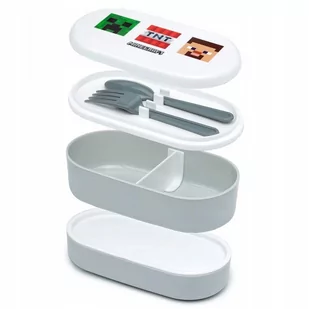 Minecraft postacie śniadaniówka 2w1 lunchbox - Lunch boxy - miniaturka - grafika 1