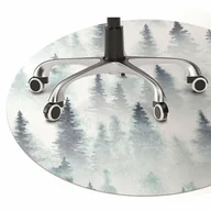 Podnóżki, podpórki, podkładki - Mata pod fotel biurowy Mglisty las fi100 cm - miniaturka - grafika 1