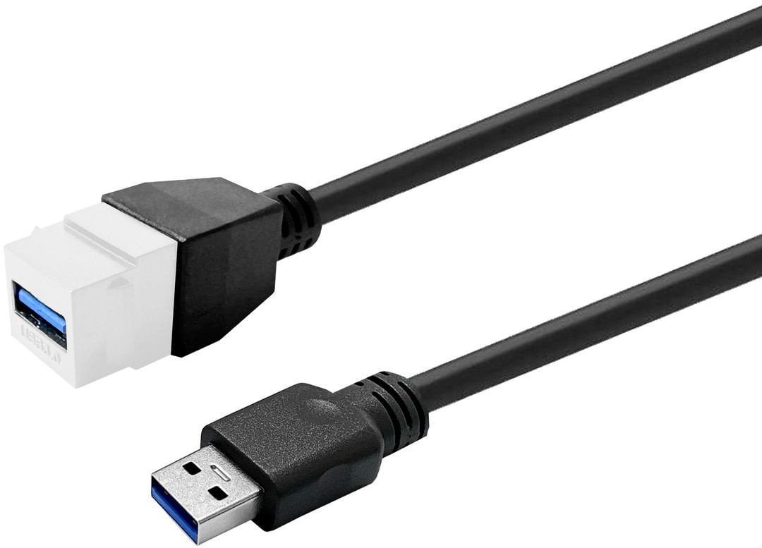 Vivolink Keystone Baltas USB3,0 A-Female to USB3,0 A-Male