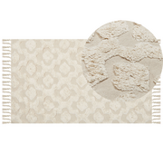 Dywany - Lumarko Dywan bawełniany 80 x 150 cm beżowy AKSARAY - miniaturka - grafika 1