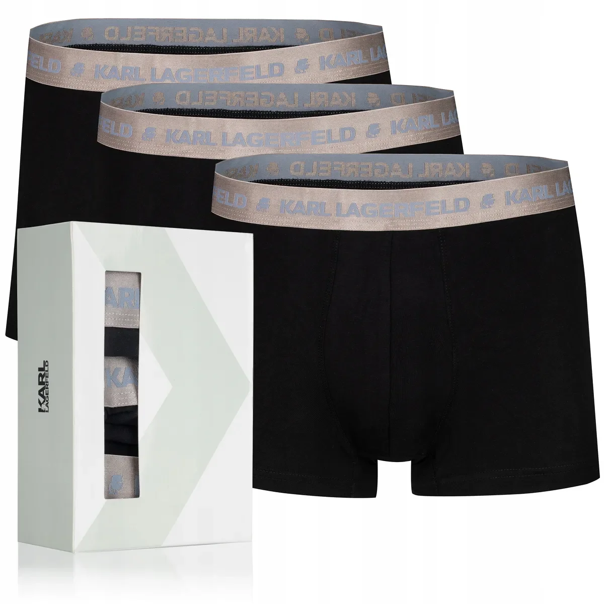 Bokserki męskie Karl Lagerfeld 3-pack czarne 225M2108 roz. L