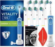 Szczoteczki do zębów - Zestaw Oral-B Vitality 100 Niebieska + Zam. Precision X8 - miniaturka - grafika 1