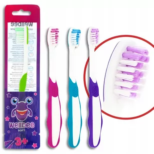 WELLBEE Kids 3+ szczoteczka do zębów Soft 1szt. - Szczoteczki do zębów - miniaturka - grafika 1