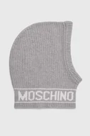 Czapki damskie - Moschino kominiarka wełniana kolor szary M3136 65414 - miniaturka - grafika 1