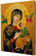 Ikony i obrazy sakralne - Matka Boża Nieustającej Pomocy - obraz religijny na desce lipowej - miniaturka - grafika 1