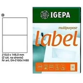 Papier do drukarek - Igepa Etykiety Samoprzylepne 210x148 - miniaturka - grafika 1