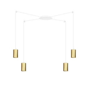 Emibig TRAKER 4 WH/GOLD 527/4 lampa wisząca 4x30W/GU10 IP20 527/4 - Lampy sufitowe - miniaturka - grafika 1