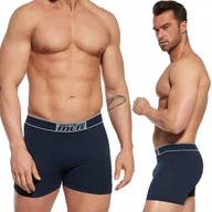Majtki męskie - Bokserki męskie bawełniane GATTA COTTON BOXER granat - XL - miniaturka - grafika 1