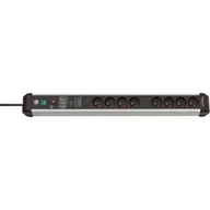 Inne akcesoria elektryczne - Listwa przeciwprzepięciowa Premium Protect line 8 gniazd 3m czarno/srebrna Brennenstuhl 1391014800 - miniaturka - grafika 1