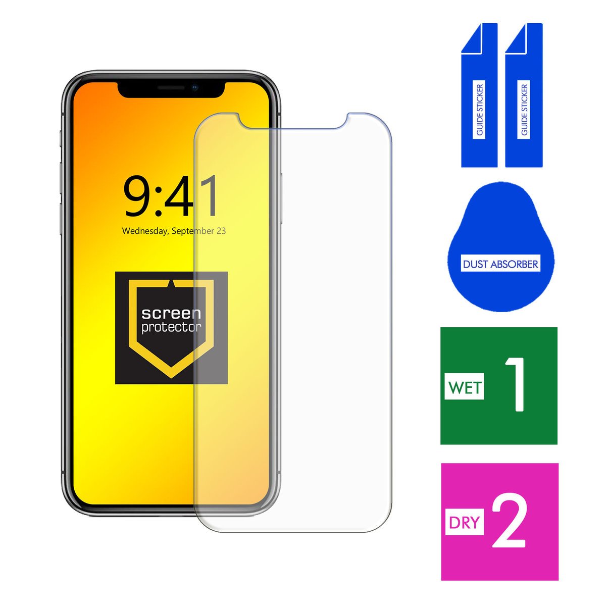 SZKŁO HARTOWANE DO APPLE IPHONE X XS SZYBKA 9H OCHRONNE PANCERNE