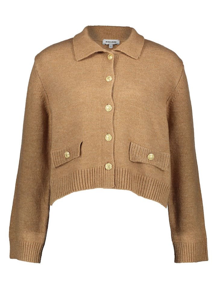 More & More Kardigan w kolorze jasnobrązowym