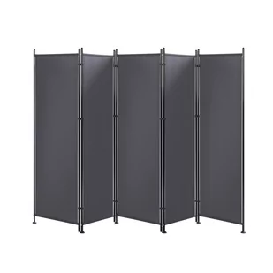 5-panelowy parawan pokojowy 270 x 170 cm szary NARNI - Parawany - miniaturka - grafika 1