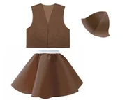 Stroje karnawałowe - ZESTAW PASTUSZKA BRĄZOWY 116-140 3el - miniaturka - grafika 1