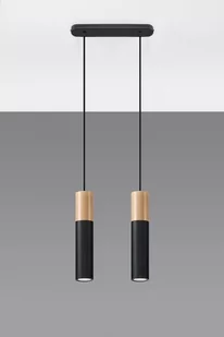 Sollux Lighting Lampa wisząca PABLO 2 czarna - Lampy sufitowe - miniaturka - grafika 1