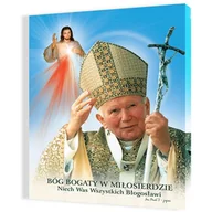 Ikony i obrazy sakralne - Obraz religijny na płótnie Święty Jan Paweł II, Jezu Ufam Tobie - miniaturka - grafika 1