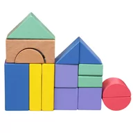 Zabawki interaktywne dla dzieci - Drewniane klocki Sorter konstrukcyjne 15 el.układanka - miniaturka - grafika 1