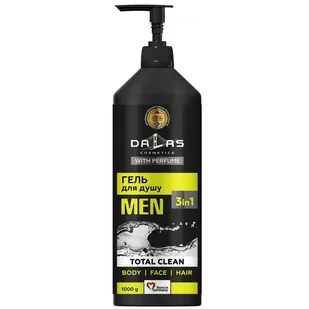 Dalas Men żel pod prysznic 3w1 Total Clean 1000g - Żele pod prysznic dla mężczyzn - miniaturka - grafika 1