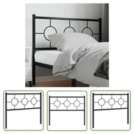 Inne meble do sypialni - The Living Store Metalowe wezgłowie - czarne - 107 cm - Wezgłowie - miniaturka - grafika 1