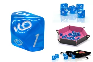 Kostka K10 RPG Kość Dziesięciościenna Lodowa 0-9 - Gry planszowe - miniaturka - grafika 1