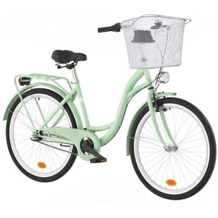 Rower miejski DAWSTAR Citybike S3B 26 cali damski Miętowy + Koszyk na rower VÖGEL VKS-102WH Stalowy - Rowery - miniaturka - grafika 1