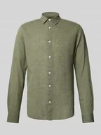 Koszule męskie - Koszula casualowa o kroju slim fit z mieszanki lnu i bawełny model ‘CAIDEN’ - miniaturka - grafika 1