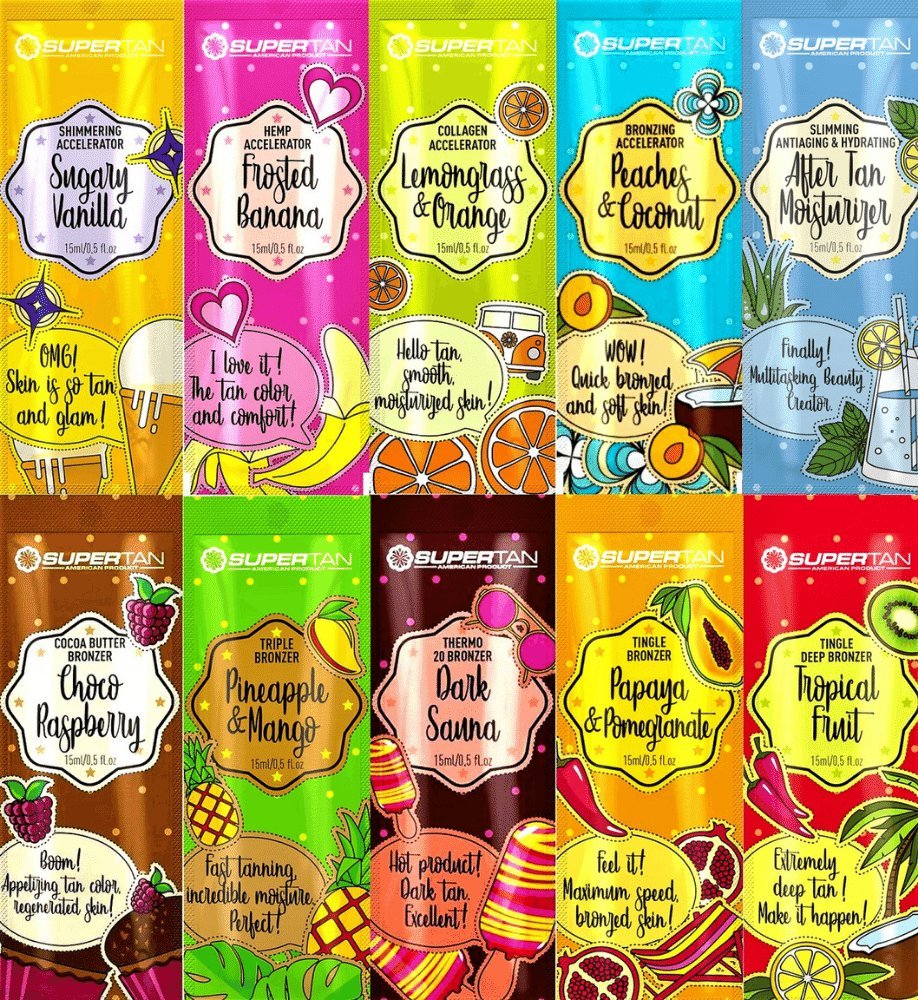 Supertan Saszetki Do Opalania Zestaw x10szt