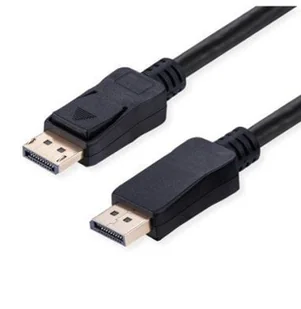 VALUE Kabel DisplayPort, v2.1, 10K@60Hz, 40Gbit/s, UHBR10, DP-DP, M/M, czarny, 2 m - Kable komputerowe i do monitorów - miniaturka - grafika 1