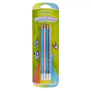 Cricco Ołówek trójkątny pastel HB 4 szt. - Przybory szkolne - miniaturka - grafika 1