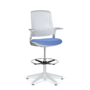 Fotel biurowy, krzesło biurowe Krzesło robocze GREG na ślizgaczach, nibieske - Fotele i krzesła biurowe - miniaturka - grafika 1