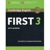 Książki do nauki języka angielskiego - Cambridge English First 3 with answers Cambridge University Press - miniaturka - grafika 1