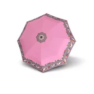 Parasole - Parasol damski Doppler Fiber Flex Chess, różowy z filtrem UV - miniaturka - grafika 1