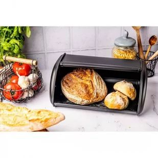 CHLEBAK STALOWY 44CM MATOWY CZARNY KINGHOFF KH-1834 - Chlebaki - miniaturka - grafika 4
