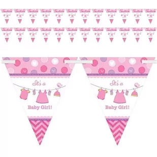 Amscan Baner dekoracyjny Baby Shower Dziewczynka 121490 - Baby shower i roczek - miniaturka - grafika 1