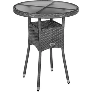 STOLIK KAWOWY OKRĄGŁY 60 CM TECHNORATTAN BALKON - Stoły ogrodowe - miniaturka - grafika 1