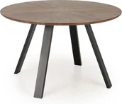 Stoły - Stół okrągły DANILO 120x120 orzechowy/czarny HALMAR - miniaturka - grafika 1