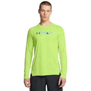 Męski longsleeve do biegania Under Armour UA Trail Run Graphic Ls - zielony - UNDER ARMOUR - Koszulki sportowe męskie - miniaturka - grafika 1
