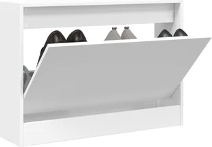 Szafka na buty biała 80x21x57 cm materiał drewnopochodny - Szafki na buty - miniaturka - grafika 1
