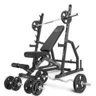 Ławki treningowe - Zestaw do treningu siłowego Marbo Sport ławka regulowana i dodatkowe akcesoria - miniaturka - grafika 1