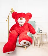 Maskotki i pluszaki - DUŻY WIELKI MIŚ PLUSZOWY PLUSZAK PRZYTULANKA 190CM AMIGO CZERWONY - miniaturka - grafika 1