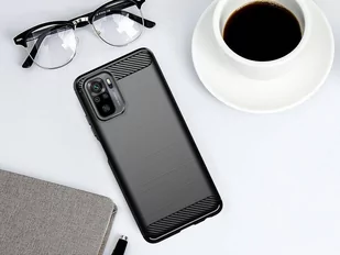 Carbon Case elastyczne etui pokrowiec Xiaomi Redmi Note 10 / Redmi Note 10S niebieski - Etui i futerały do telefonów - miniaturka - grafika 8