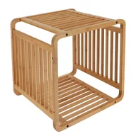 Półki łazienkowe - Półka modułowa Cube natural bambusowa - miniaturka - grafika 1